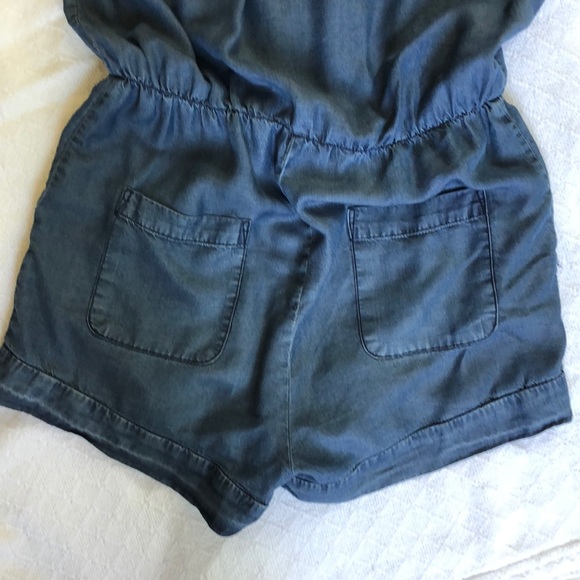 Chambray Romper. - Picture 7 of 8